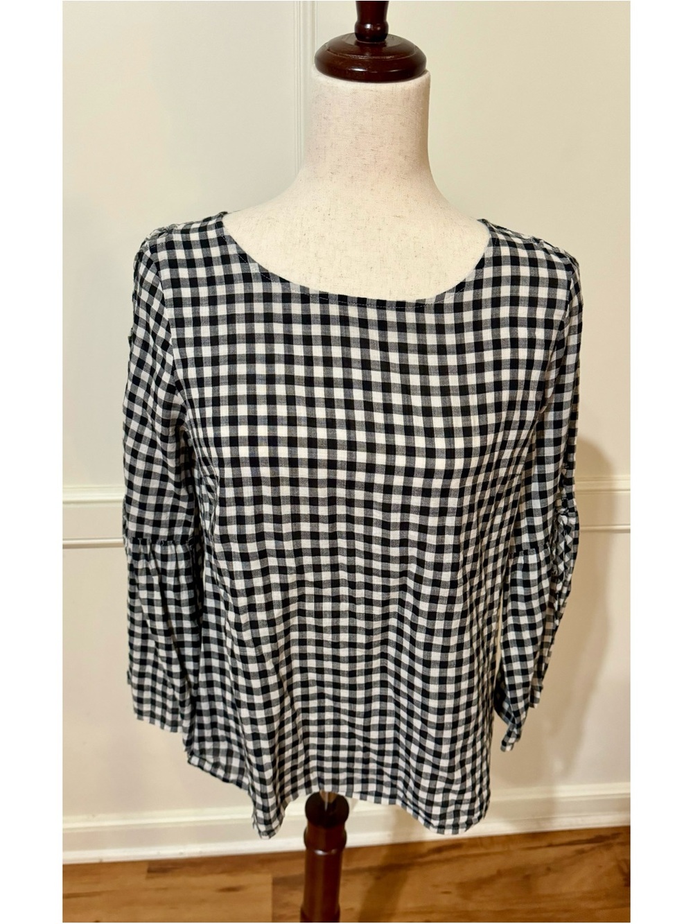 Madewell Black & White Gingham Women’s Blouse